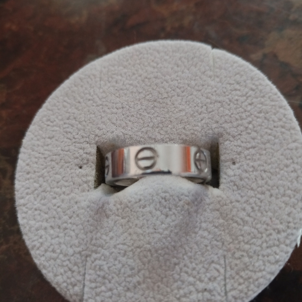 Minimalist Screw Motif Ring Size 6